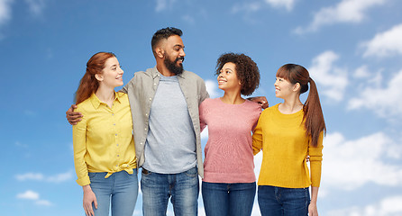 Image showing international group of happy smiling people