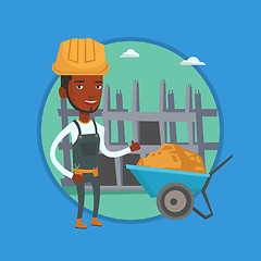 Image showing Builder giving thumb up vector illustration.