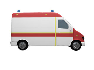 Image showing AmbulanceEU isolated side view