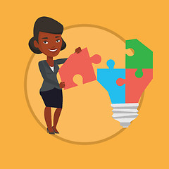 Image showing Businesswoman having business idea.