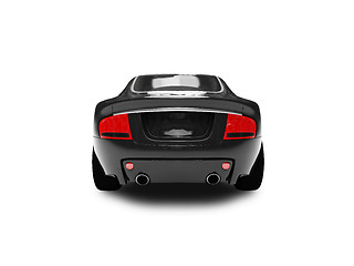 Image showing isolated black car back view 02