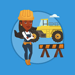 Image showing Confident builder with arms crossed.