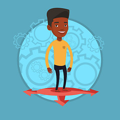 Image showing Man choosing career way vector illustration.