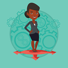 Image showing Woman choosing career way vector illustration.