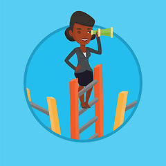 Image showing Businesswoman looking for business opportunities.