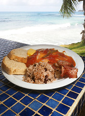 Image showing huevos rancheros eggs with rice beans gallo pinto as seen in Cor