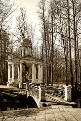 Image showing old coffee pavilion - rotunda in Kemeri, Latvia