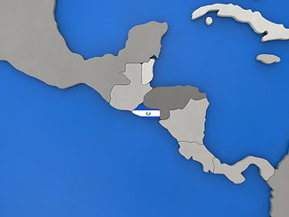 Image showing El Salvador on globe