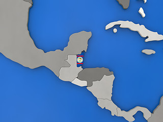 Image showing Belize on globe