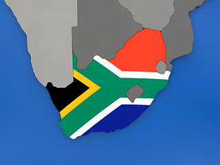 Image showing South Africa on globe