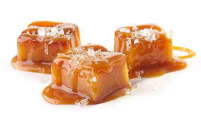 Image showing homemade salted caramel pieces