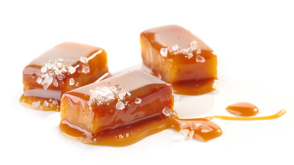 Image showing homemade salted caramel pieces