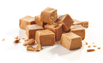 Image showing Heap of caramel candies