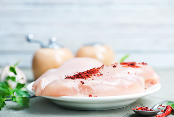 Image showing raw chicken fillet