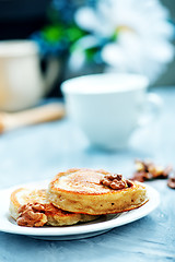 Image showing pancakes with nuts