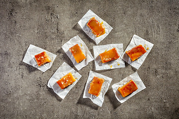 Image showing homemade salted caramel candies