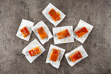 Image showing homemade salted caramel candies