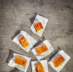 Image showing homemade salted caramel candies