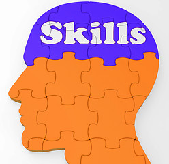 Image showing Skills Brain Shows Abilities Competence And Training