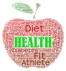 Image showing Health Apple Shows Preventive Medicine And Apples