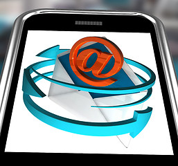 Image showing Email Sign On Smartphone Showing Receiving Messages