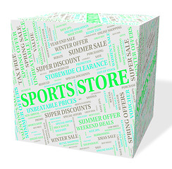 Image showing Sports Store Represents Physical Recreation And Commercial