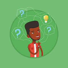 Image showing Man having business idea vector illustration.