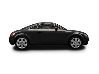 Image showing isolated black sport car side view