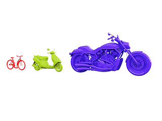 Image showing evolution of bicycle