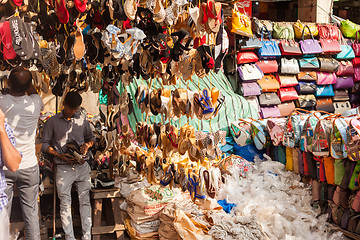 Image showing Clothing market vendors