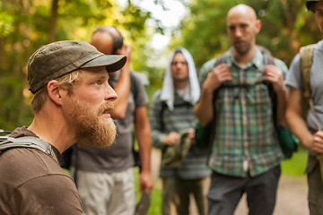 Image showing Hiking group makes plans