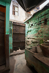 Image showing Old wooden door