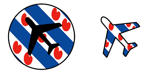 Image showing Nation flag - Airplane isolated - Friesland