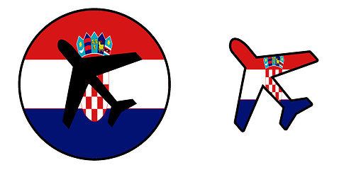 Image showing Nation flag - Airplane isolated - Croatia