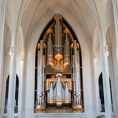 Image showing REYKJAVIK, ICELAND - August 2, 2016 : Interior View of the Hallg