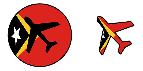 Image showing Nation flag - Airplane isolated - East Timor