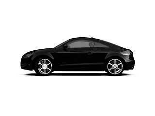 Image showing isolated black car side view