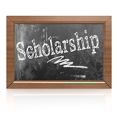 Image showing Scholarship text written on blackboard