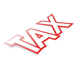 Image showing Isolated tax word on white