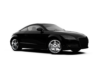 Image showing isolated black car front view