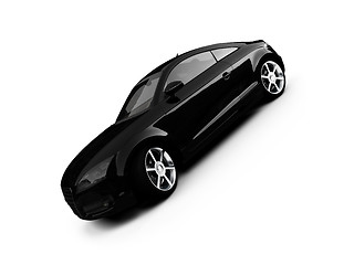 Image showing isolated black car front view