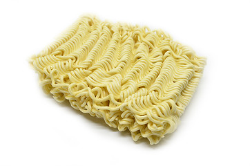 Image showing Instant noodles on white background