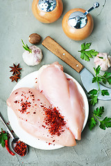 Image showing raw chicken fillet