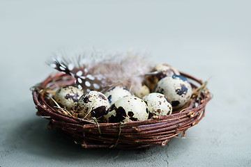 Image showing quail eggs