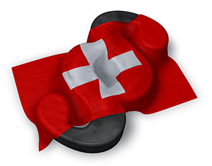 Image showing paragraph symbol and flag of switzerland - 3d rendering