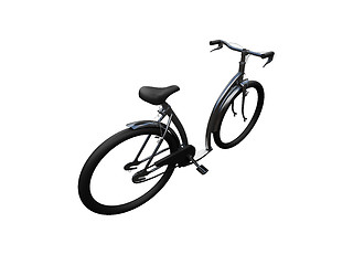 Image showing Bicycle isolated moto back view 01