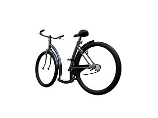 Image showing Bicycle isolated moto back view 02