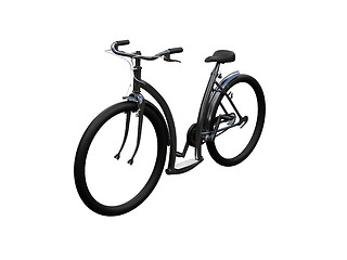 Image showing Bicycle isolated moto front view 02