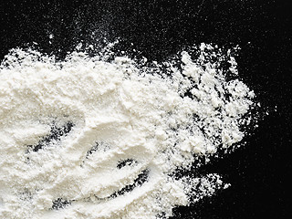 Image showing flour on black