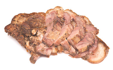 Image showing sliced pork meat